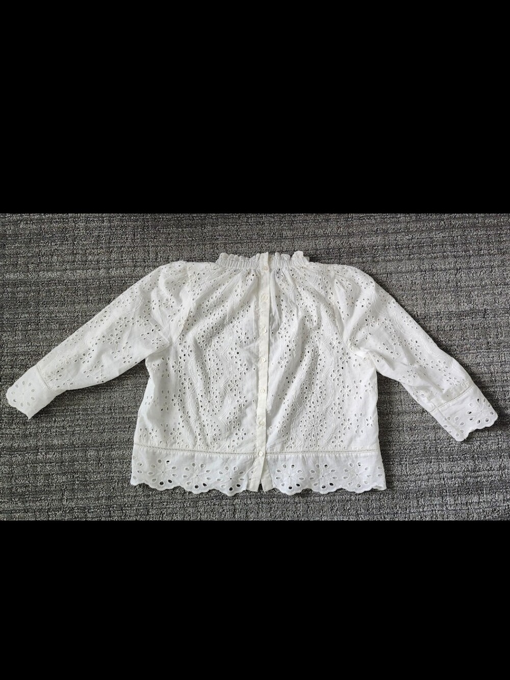 Jennifer & Grace White Eyelet 3/4-Sleeve Top - Picture 7 of 7